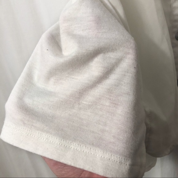 Sheer White Button Down Blouse w/ Studded Collar - Picture 6 of 9